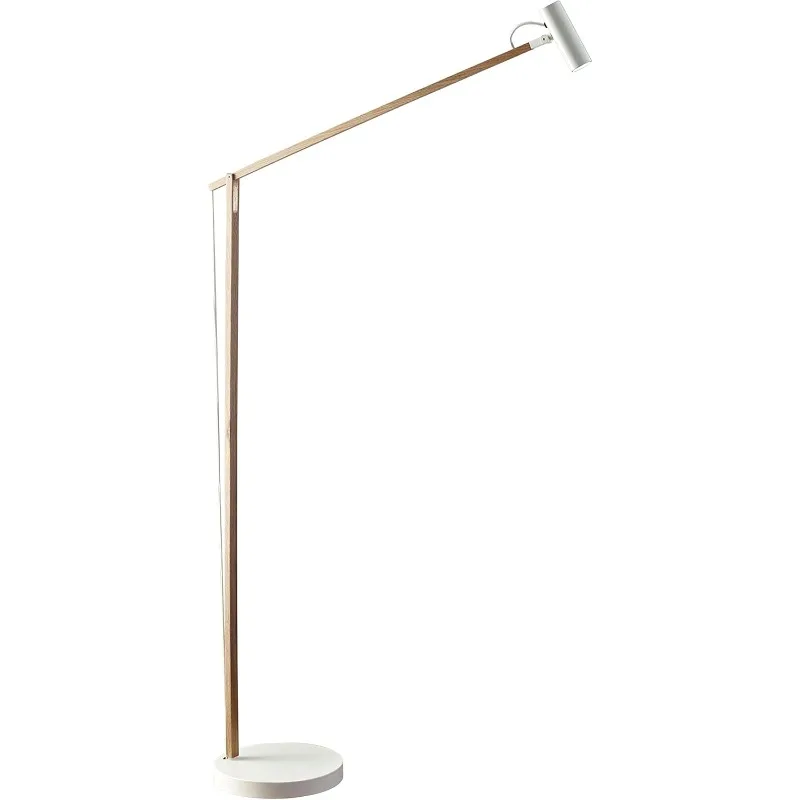 Candeeiro de pé LED guindaste AD9101-12, natural/branco