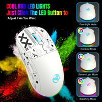 Rechargeable RGB Gaming Mouse - 3 Modes (Bluetooth/2.4G/USB), 3600DPI Wireless Backlight Mouse for iPad, Tablet, Laptop, Compute