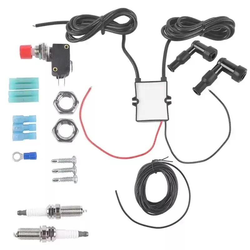 12V Exhaust Flame Spray Kit Dual‑Flame Sprayer Modification Accessory For Car Motorcycle Truck Retrofit Project view 2