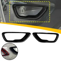 2018 To 2021 For Jeep Grand Cherokee Car Front Fog Light Cover Fog Lamp Frame Trim Stickers By ABS Glossy Black Car Accessories
