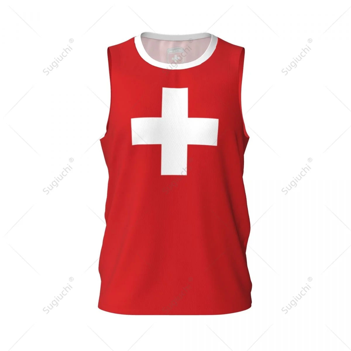 Switzerland Flag Swiss Men Basketball Sports Jersey Running Fitness Multifunction Sleeveless tshirt Exclusive Custom Name Nunber