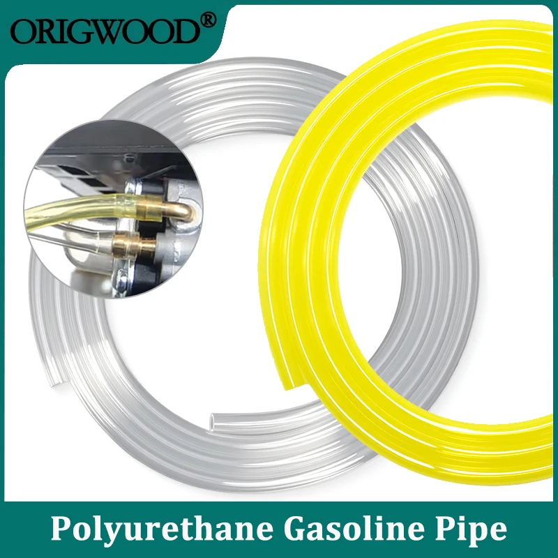 

Yellow Clear ID 2/2.5/3/4/5/6/7mm Petrol Pipe Highly Oil Resistant Pipe for Motorcycle Auto Fuel Tank Flexible Polyurethane Hose