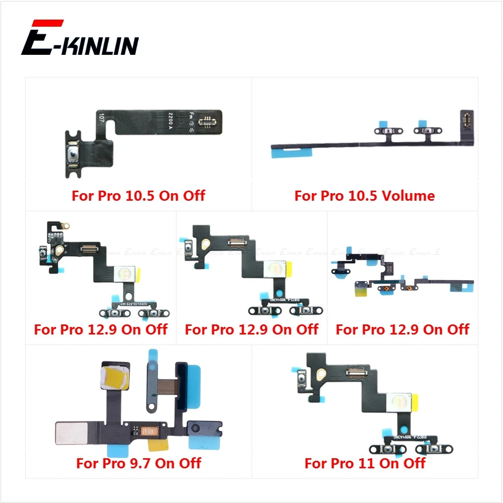 

Volume Audio Mute Power ON OFF Button Key Flex Cable For iPad Pro 9.7 10.5 11 12.9 inch Repair Parts