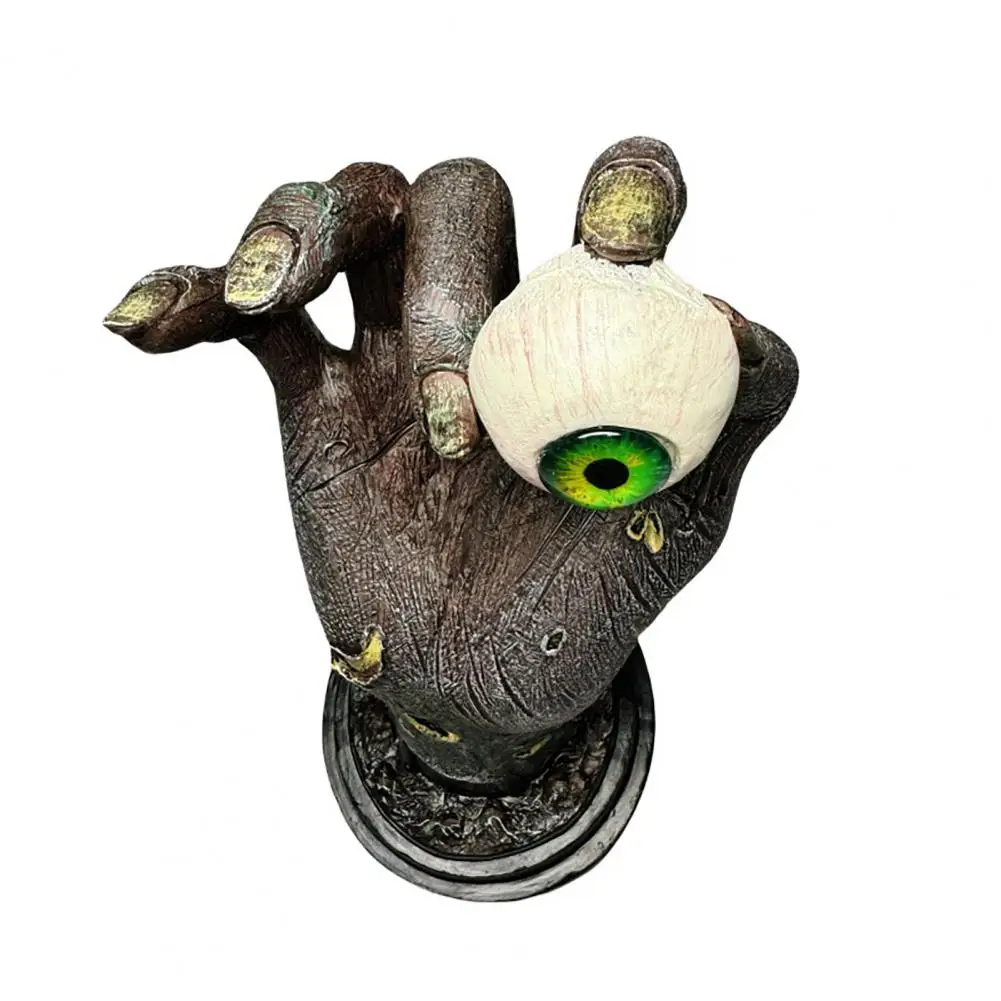 

Themed Home Decor Demon Hand Statue Resin Ornament Sculpture Halloween Room Decor Eyeball Blood-covered Anime Figure Collection