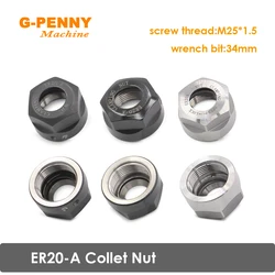 G-penny-tuerca de pinza de ER20-A para motor de husillo de grabado cnc, mandril Normal equilibrado