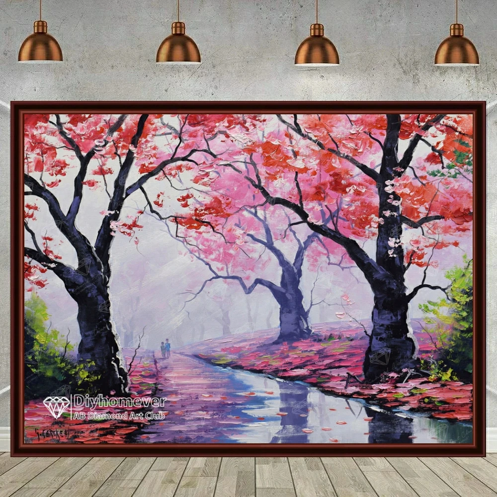 Fallen Leaves 5D DIY AB Diamond Painting Embroidery Fantasy Forest Cross Stitch Kits Mosaic Picture Handicraft Home Decor Gift