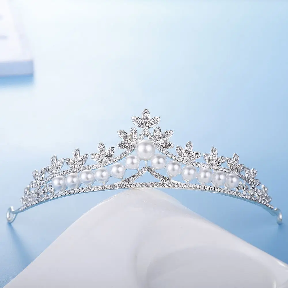 Women Girls Rhinestones Crystal Headdress Fashion Hair Accessories Princess Tiara Crown Headbands Headpieces