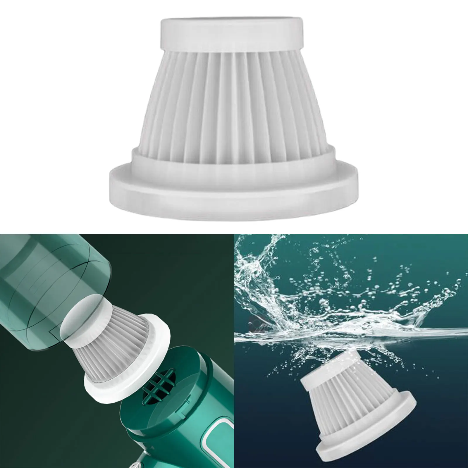 Handheld Car Vacuum Filter Lightweight Portable Car Vacuum Cleaner Filter for Xk Car Vacuum Cleaner Parts Accessory
