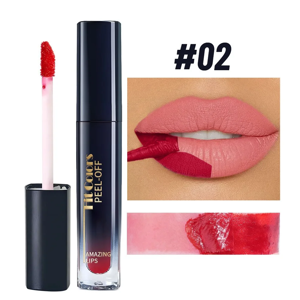 Nieuwe 6 Kleuren Lip Liner Peel Langdurige Afscheuren Tattoo Lipgloss Non-stick Cup Hydraterende Fluwelen lip Glazuur