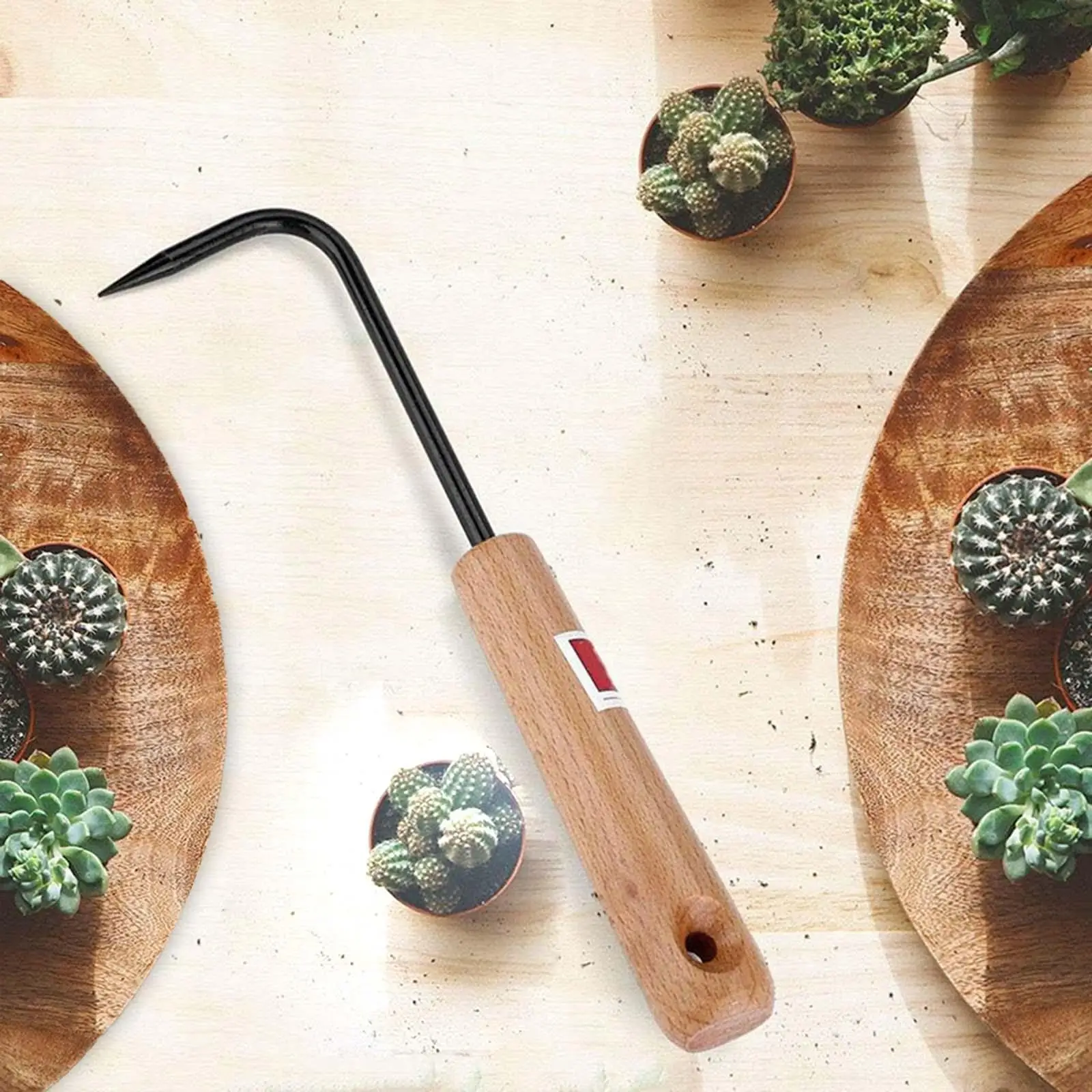 Root Pick Rake Bonsai Gardening Tool Strong Manganese Steel Ergonomic Design for Repotting Potted Plants