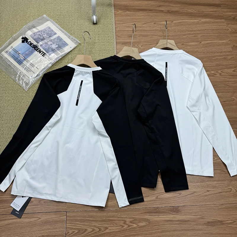 Thin sports bottoming shirt T-shirt round neck long-sleeved men's top 2026 autumn fashion new style DESCENTE
