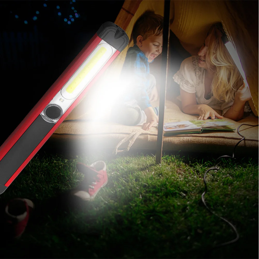 ضوء شحن USB، مصباح يدوي Led 5 أوضاع مع مشبك حزام مغناطيسي، مصباح عمل محمول من سبائك الألومنيوم لإصلاح الطوارئ #5