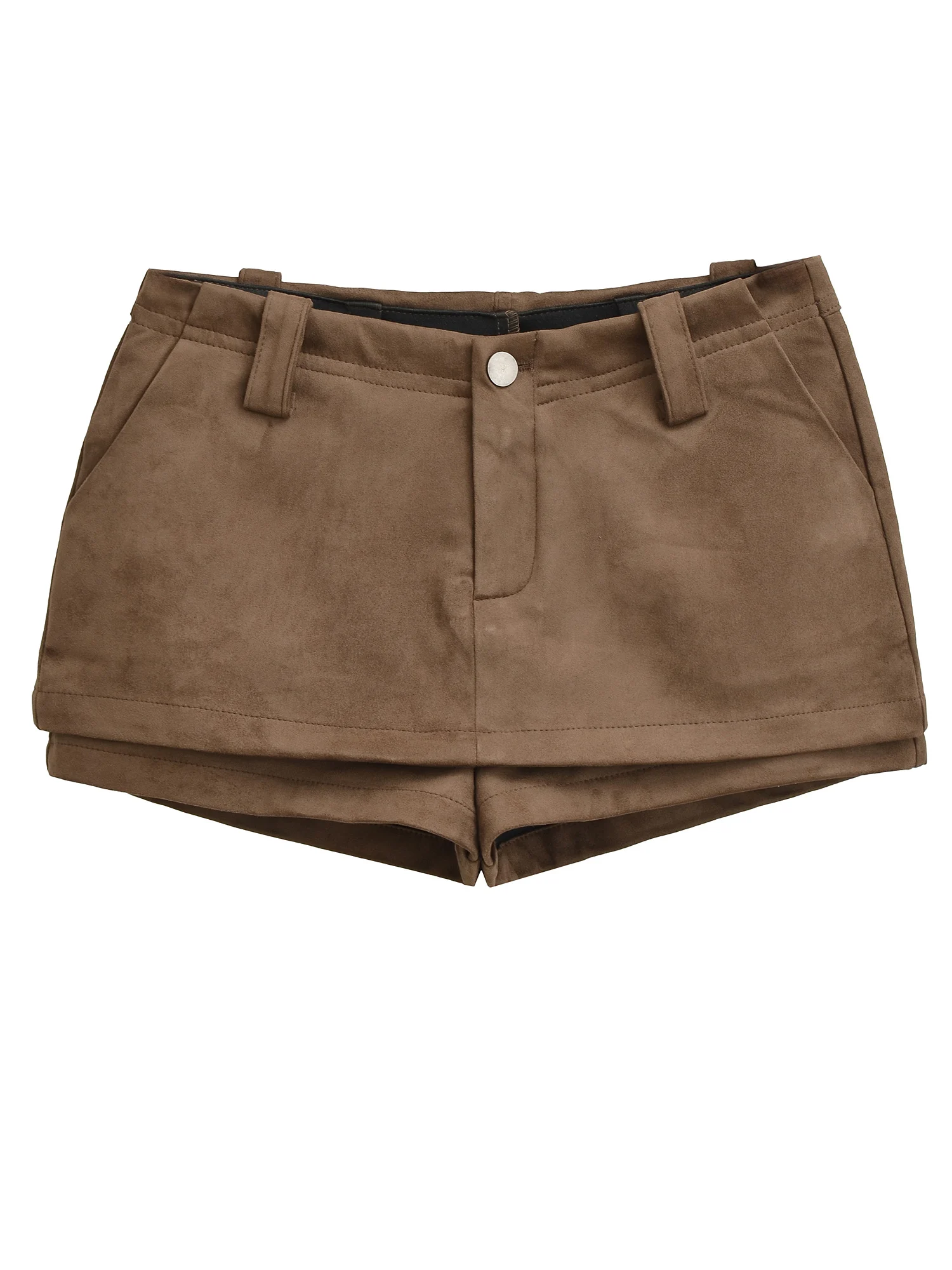 

Коричневая юбка трапециевидной формы с высокой талией в стиле ретро, женская модная юбка маленького размера, пикантная юбка для девочек, брюки