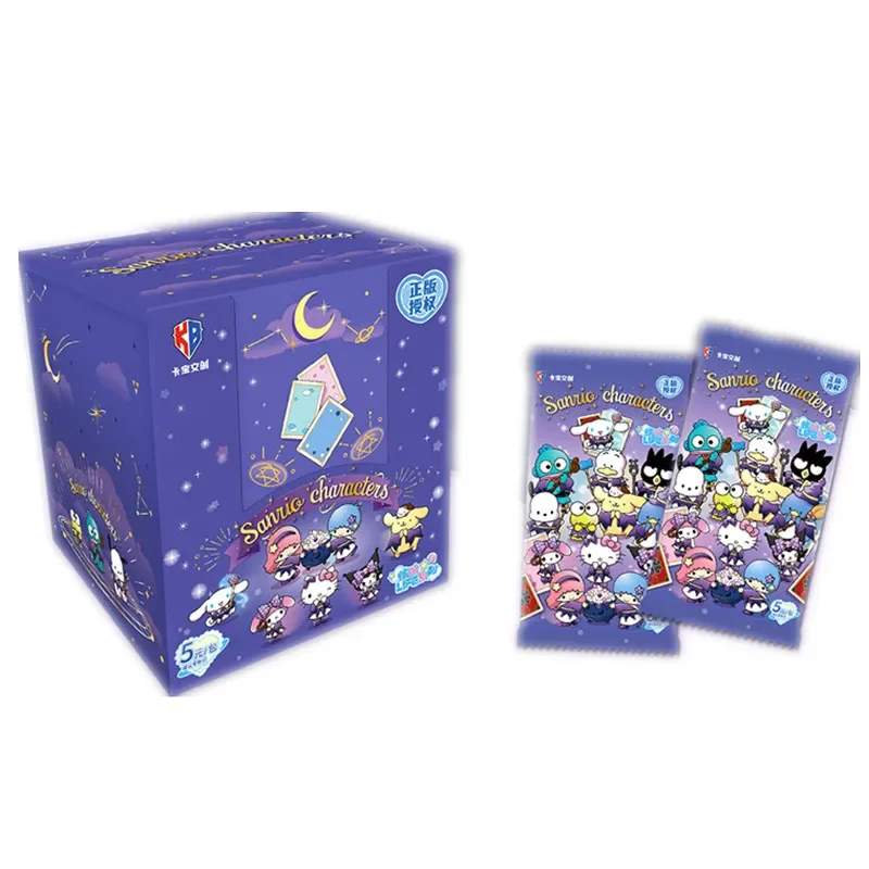 في المخزون شخصيات بطاقة متعة سينامورول BabyCinnamoroll Kuromi مرحبا كيتي حزمة أنيمي جمع بطاقات ألعاب أطفال الهدايا