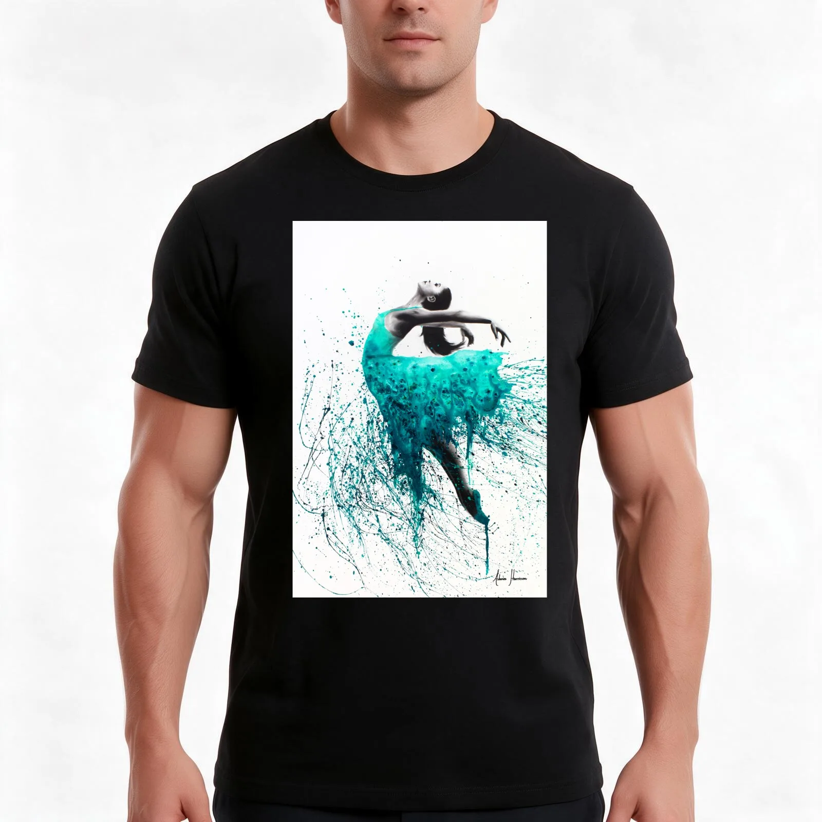 Fairy Ballet Dancer T-Shirt, Summer Casual Cotton Tee, Oversized Streetwear Tops, Vintage Graphic Print, Loose Fit Short Sleeve