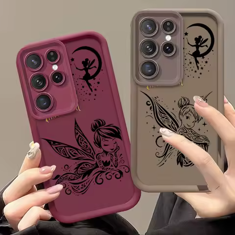 Tinker Bell For Samsung S20 S21 S22 S23 S24 FE Plus Ultra 5G Note 20 Ultra Eyes Ladder Phone Case