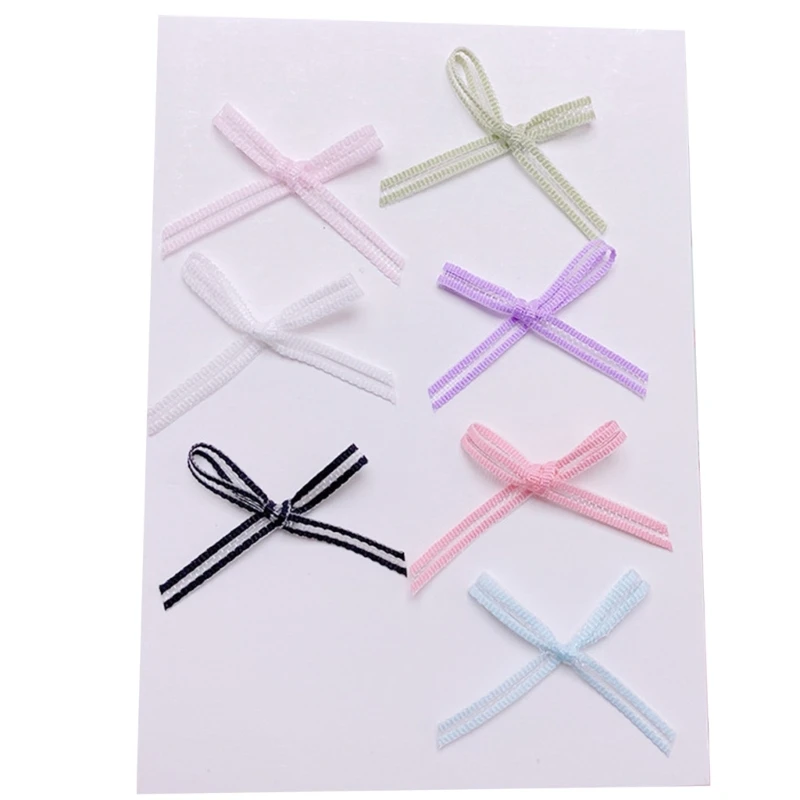 10pc/50PCS/100PCS Ribbon Bowknot Appliques Hair Clip Hairband Gift Wristband Clothes Sewing Craft Patches for Hairband