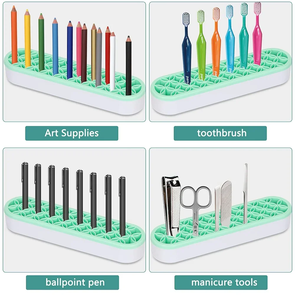 Silicon Nail Brush Makeup Brush Display Stand Rack Storage Case Brush Drying Shelf Brush Holder Make UP Holder Organizer JJ1083