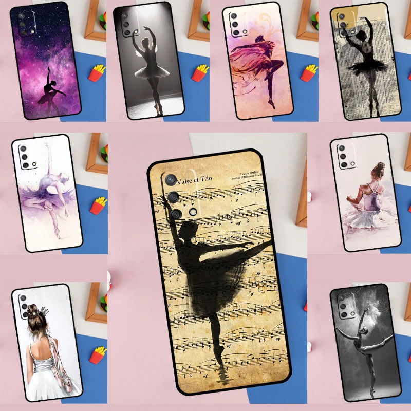 Ballerina Girl Dancing Case For OPPO Find X3 Lite X5 Pro A15 A52 A72 A5 A9 A31 A53 A83 A91 A93 A94 A74 A54 Cover