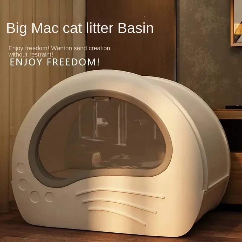 Cat Litter Box Fully Enclosed Drawer Type Cat Litter Box Anti-splash and Odor Isolation Cat Toilet Extra Large Cat Litter Box