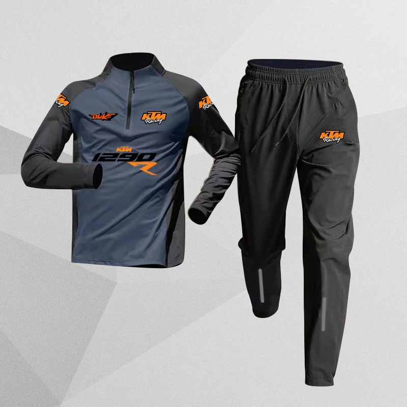 2024 Men's and Women's Spring and Autumn Close fitting KTM Fashion Sports Comfortable Bicycle Motorcycle Riding KTM Sports Set