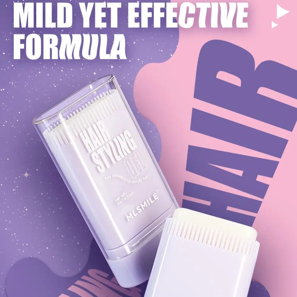 عصا شمع الشعر مع مشط الأسنان لتشكيل الشعر يدوم طويلاً، كريم كسر الشعر وترتيبها، أداة كسر الشعر Z7S5