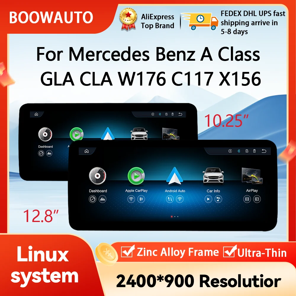 2400*900 HD Screen Car Radio Android AUTO Navigation GPS Multimedia Player for Mercedes Benz A Class CLA GLA W176  C117 X156