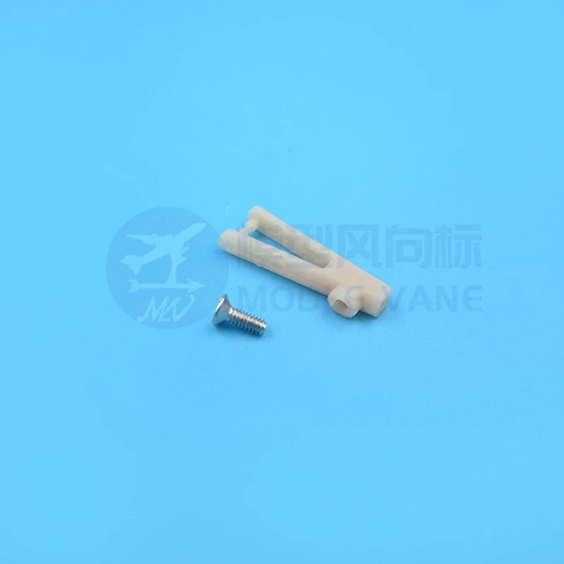 20pcs White Plastic Servo Horn+Clevis 1mm Steering Pull Rod Linkage Chuck Pluggable 4-hole Servo Horn For DIY RC Airplane Model