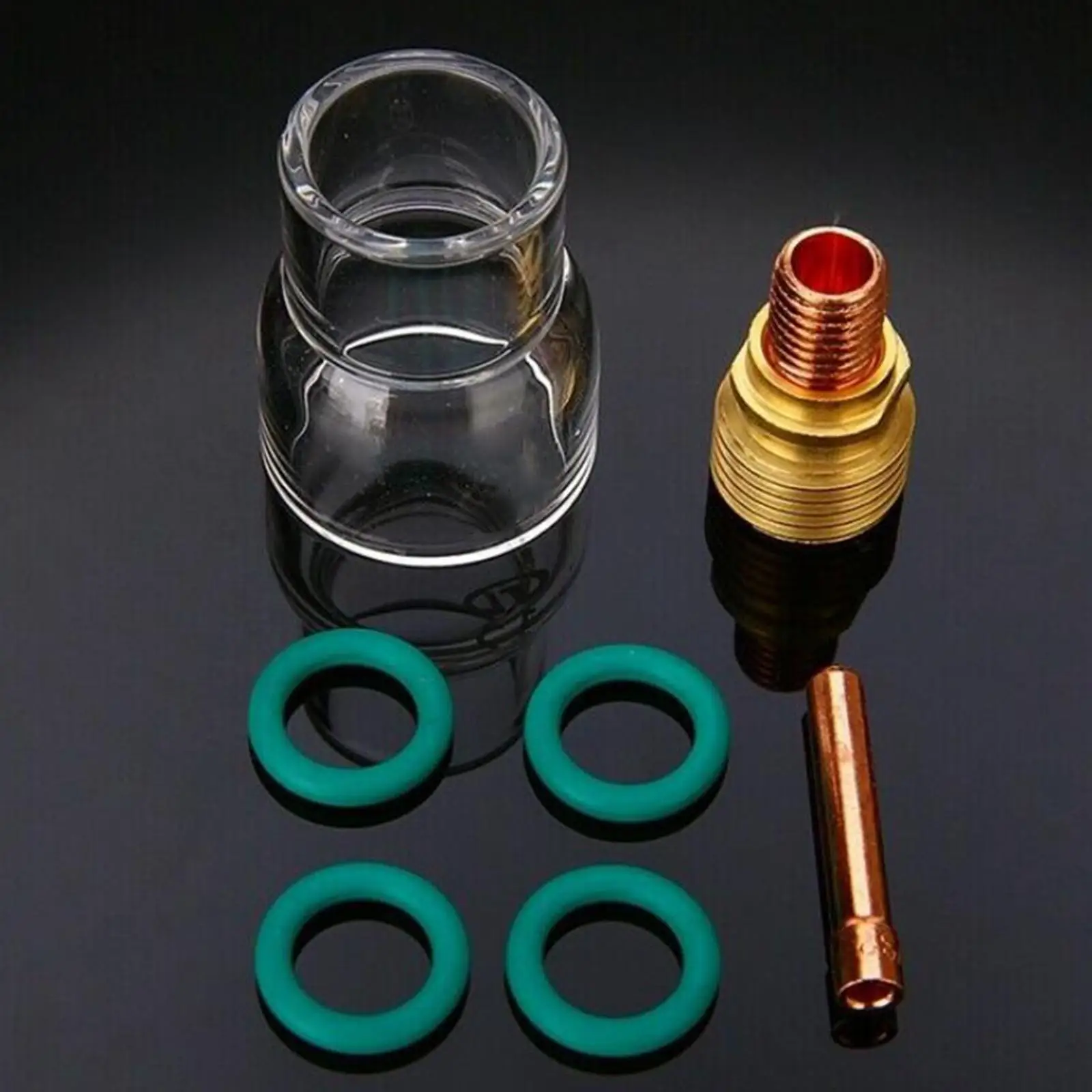 7pcs/set Torch TIG Welding Gas Lens #12 Glass Cup Kit for WP-17 WP-18 WP-26 Air Cooled Welding Torches