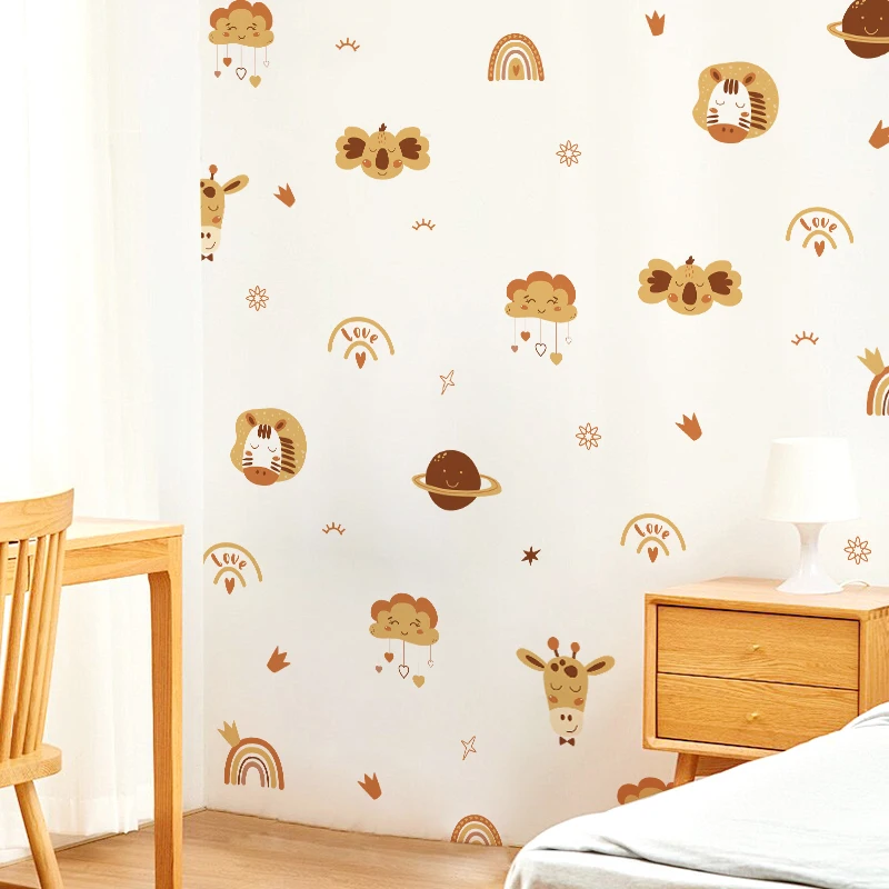 Bohemian Child Wall Stickers For Kids Rooms, Background Home Wall Decoration, Self-adhesive Vinyl Sticker, Girls Boy Bedroom