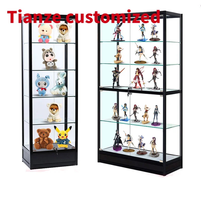 

(customized)Cheap Aluminum Profile Showcase Retail Shop Display Counter Exhibition Glass Cabinets