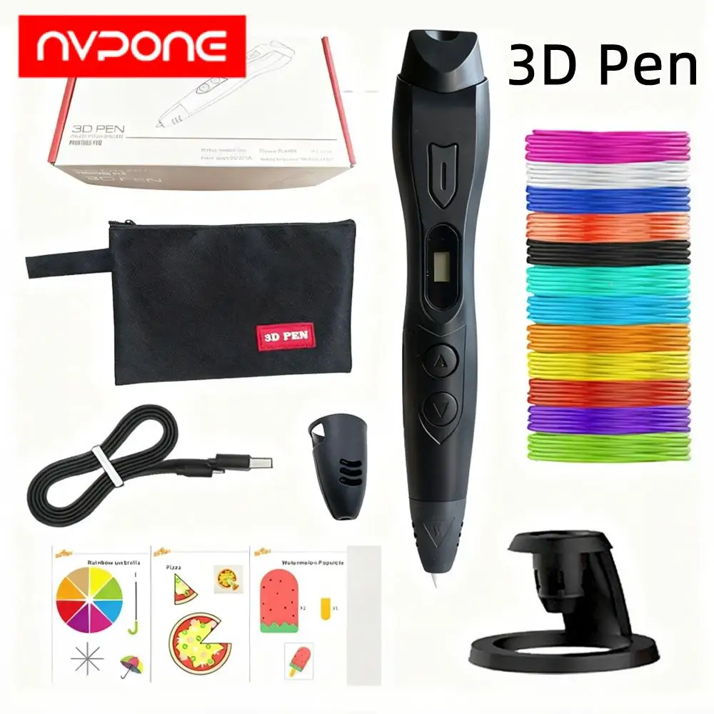 Christmas DIY Gift 06S Upgraded PLA Filament 3D Printing Pen for ABS Filaments 3d Pen Set LCD Display  for Kids Child's Birthday