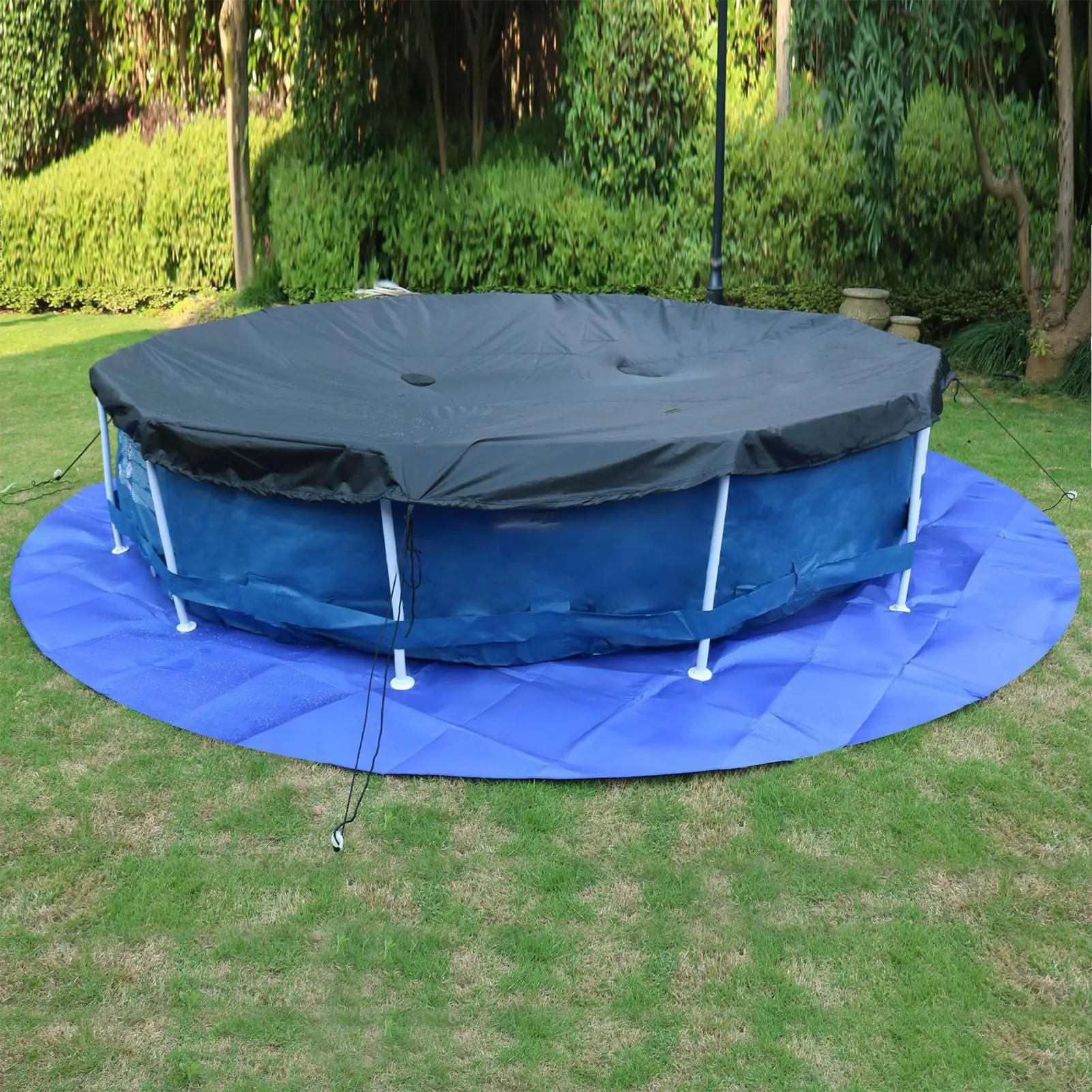 2.45/3/3.6/4.5 meters  Round Pool Waterproof Heavy Duty Under Pool Floor Liner Pad Swimming Pool Mat Pool Ground Pad