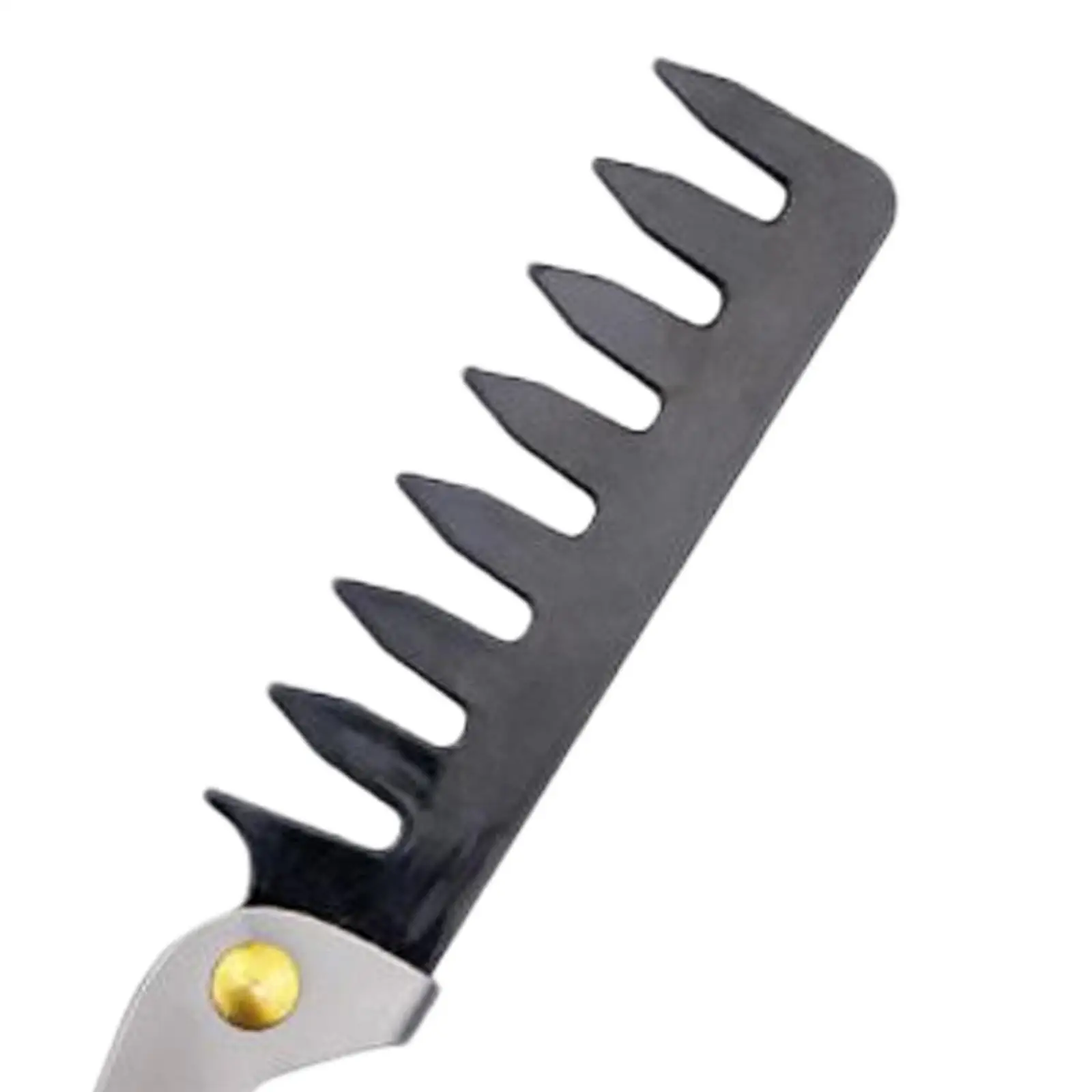 مشط برأس زيت قابل للطي عتيق ، مقبض من الفولاذ المقاوم للصدأ ، استخدم جافة أو مع بلسم