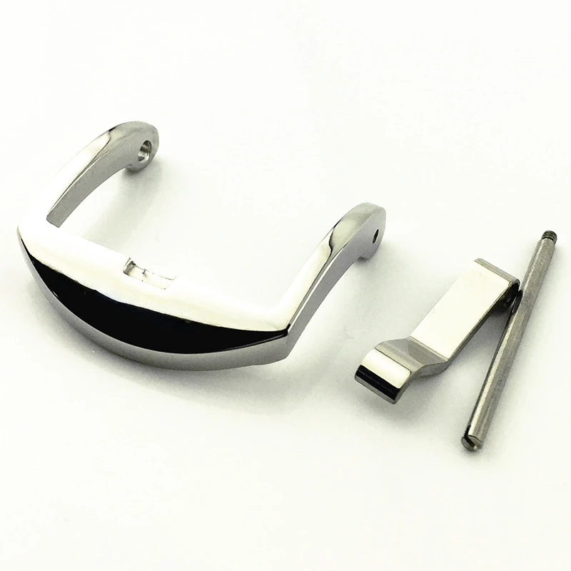 Solid Stainless Steel Buckle Polished Clasp 20 22mm for Panerai Screw Type Pin Buckle for Rubber Watch Strap Buckle Replacement