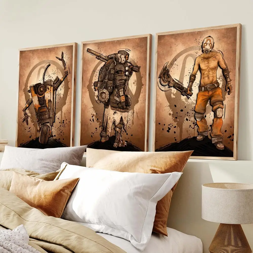 Video Game B-Borderlands Poster PP Wall Art Prints Poster for Dorm Room Apartment Home Office Room Decor Gift Waterproof