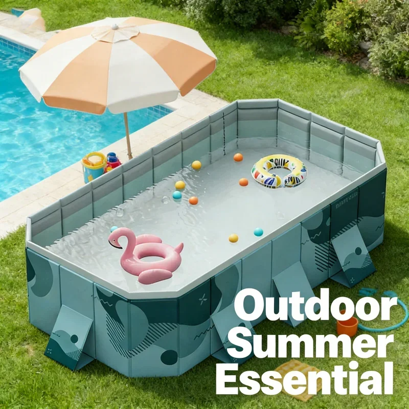 

Надувной бассейн Felin Green 1.8м, не требующий надувания, складной, утолщенный, износостойкий, большой, для игр с водой, для дома и улицы, для детей