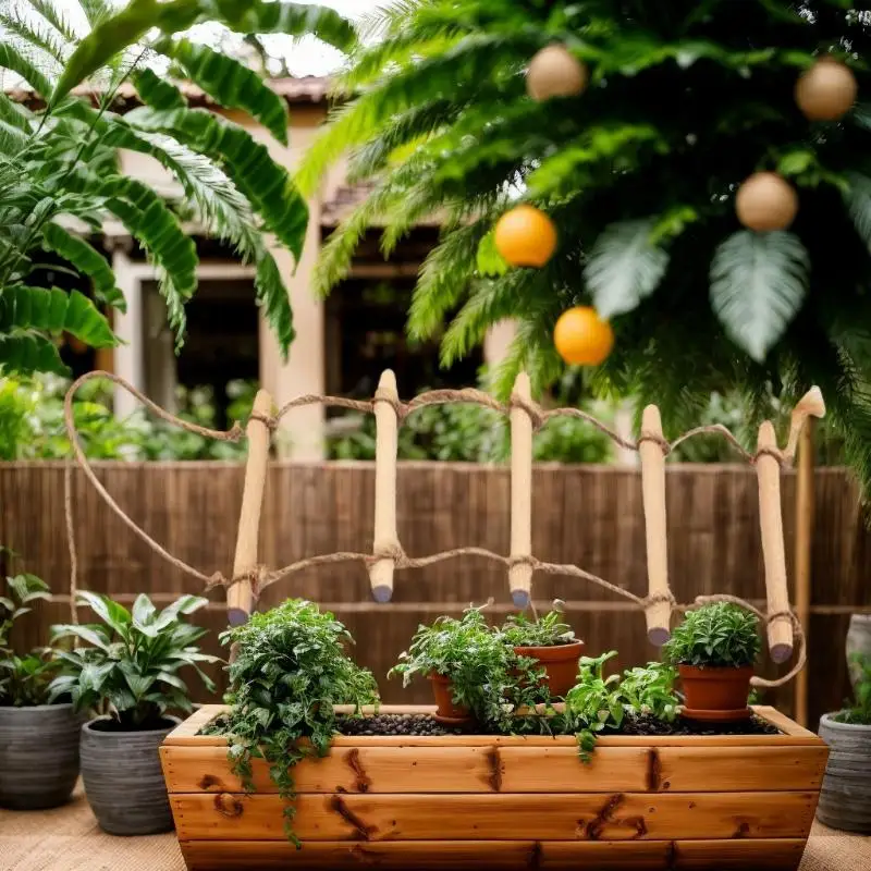 Escalera colgante de cuerda de cáñamo de madera en miniatura para casas de muñecas, modelo de escena de jardinería, accesorios para casa de muñecas, 1 Uds.