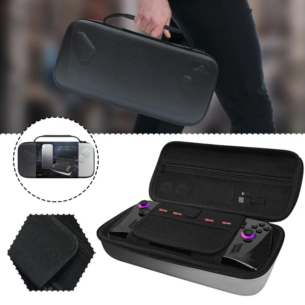 For Rog Ally X Handheld Console Storage Bag Game Accessories Eva Anti-scratch Carrying Travel Shockproof Handbag Portable C R6z5