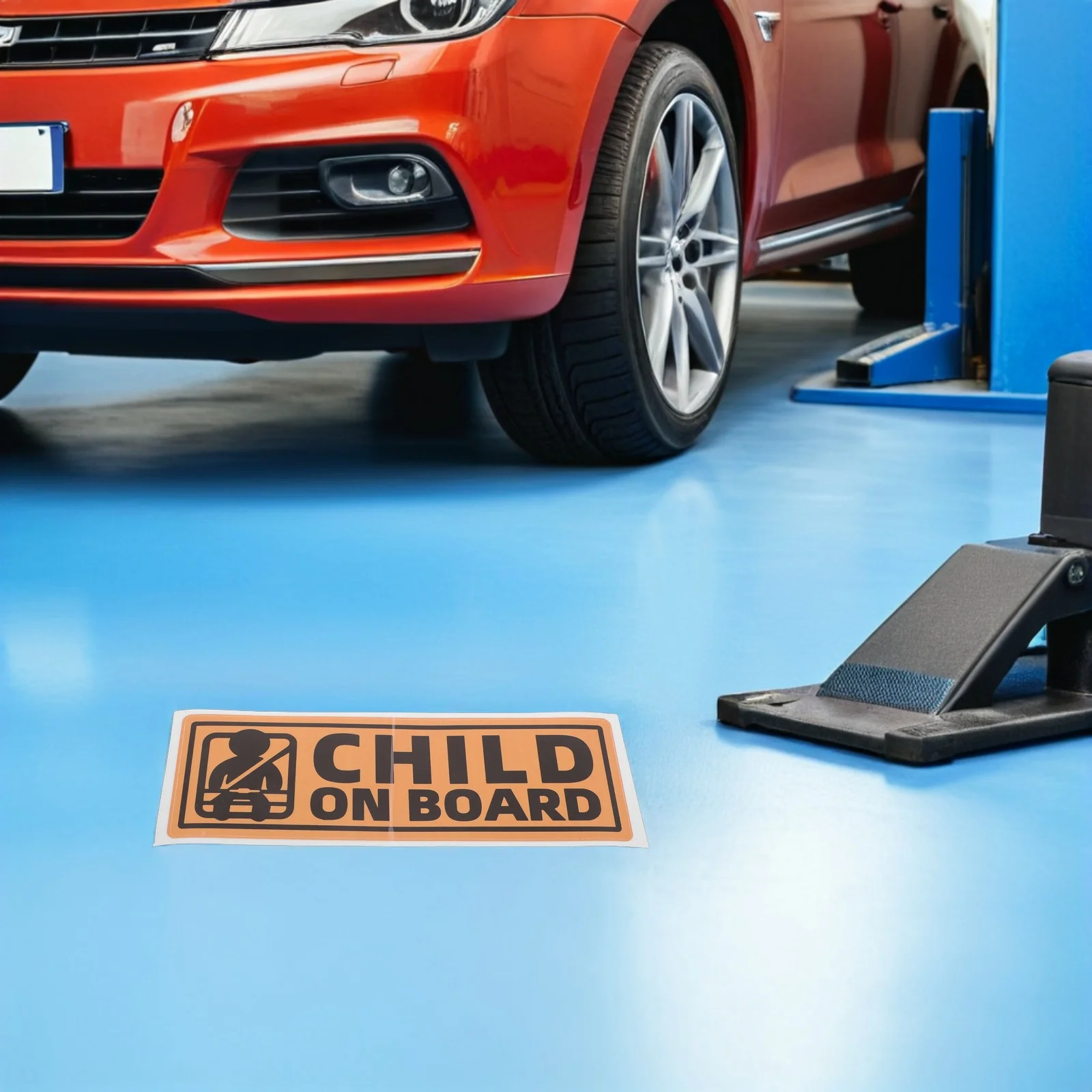 

10pcs Car Warning Sticker Bright Yellow Child On Board Decal Waterproof Bumper Safety Sign For Rear Window Truck Suv Exterior