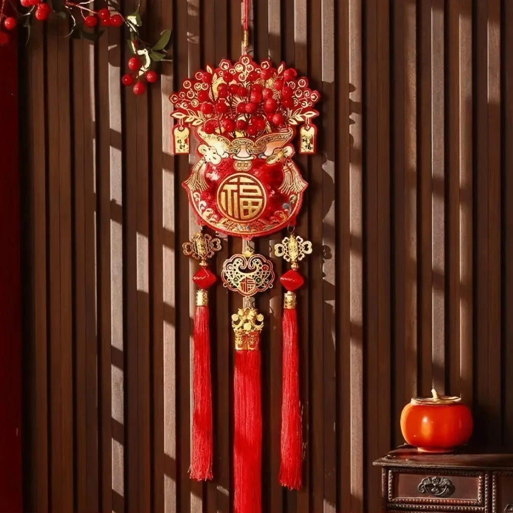 

With Tassel Chinese New Year Decoration Chinese Style Lucky Charm Spring Festival Ornament Wall Hanging Ornament Housewarming