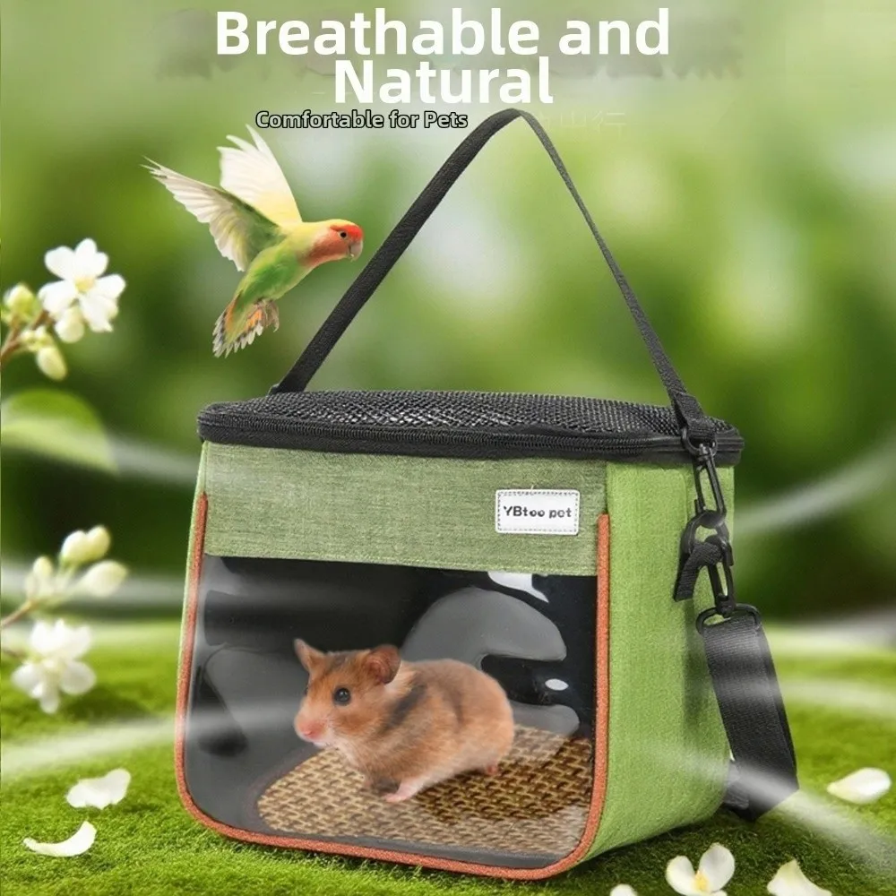 New Nylon Small Pet Carrier Bag Clear Window Top Opening Parrot Carrying Bag Breathable Mesh Pet Cage Handbag Travel Use view 5