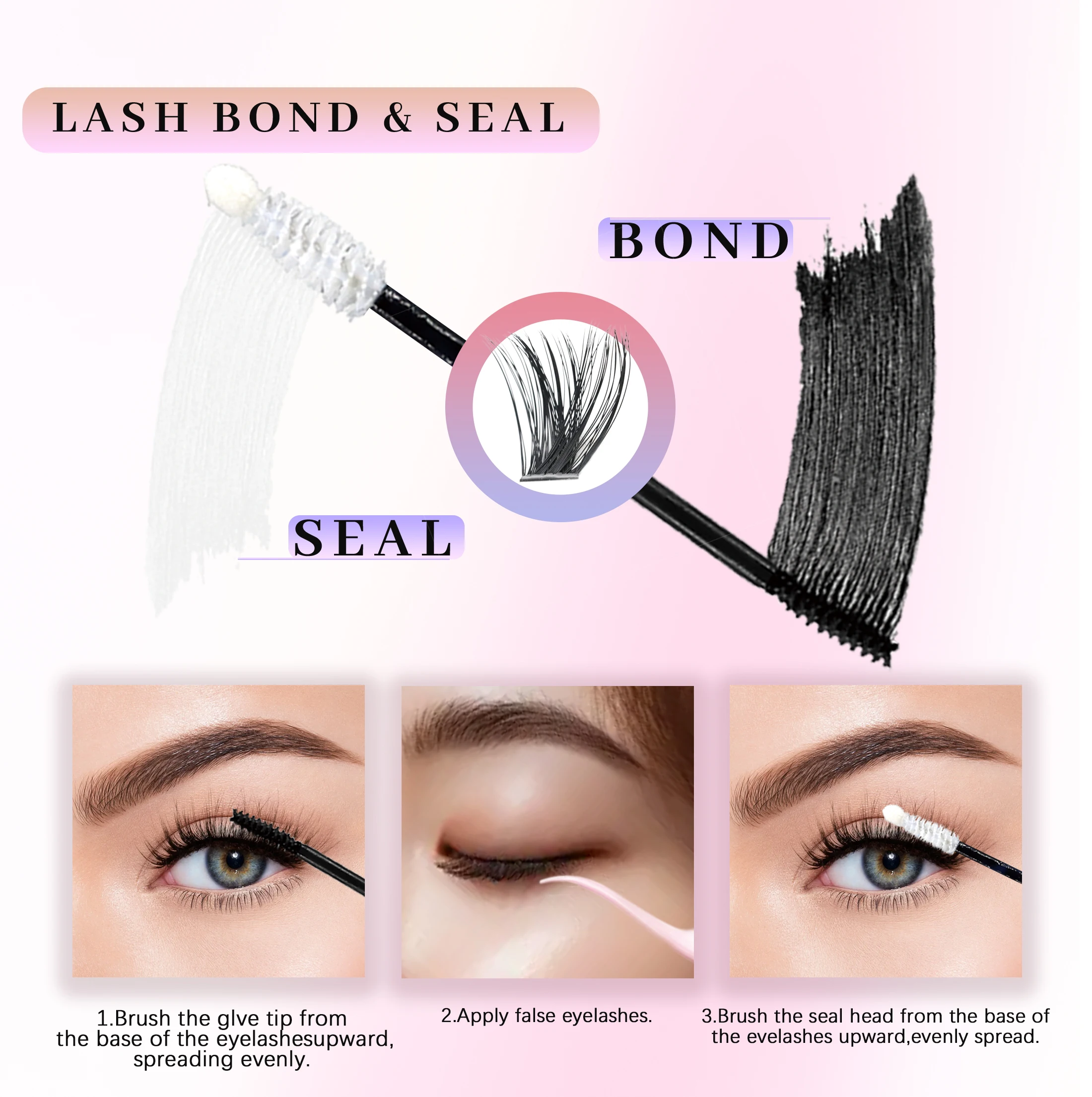 Kit de extensión de pestañas DIY, grupos de pestañas individuales de estilo mixto con removedor de pegamento y pinzas, juego de pestañas postizas para maquillaje de Cosplay