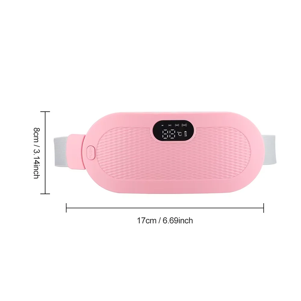 Electric Menstrual Period Massager Heating Massage Pad Belt for Female Waist Abdominal Lumbar Warm Belt Massage Device Vibration