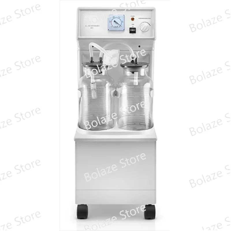 Electric Suction Pump Apparatus Aspirator Double Bottles Suction Trolley Unit Machine Vaccum N Machine