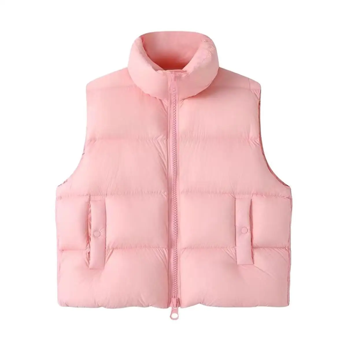 سترة المرأة 2025 جديد الخريف والشتاء ملابس خارجية متعددة الاستخدامات خفيفة وفضفاضة الوقوف طوق الملابس القطنية الدافئة #5