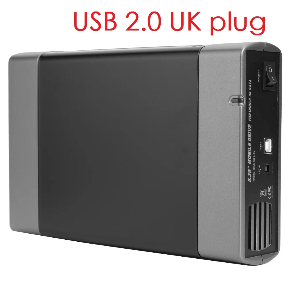 5.25 inch USB 2.0/USB 3.0 SATA External Optical Drive Case Enclosure Box Adapter For Windows 7 For Mac PC