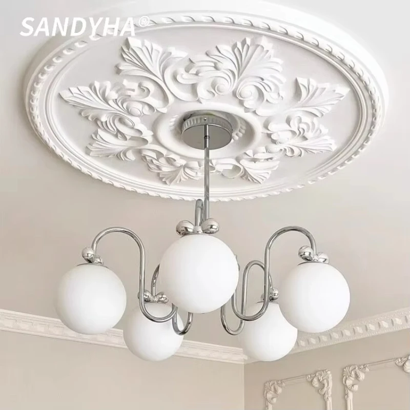 SANDYHA Modern Minimalist Pendant Light Magic Bean Glass Ball Chandelier Restaurant Led Lamps for Living Room Bedroom Decoration