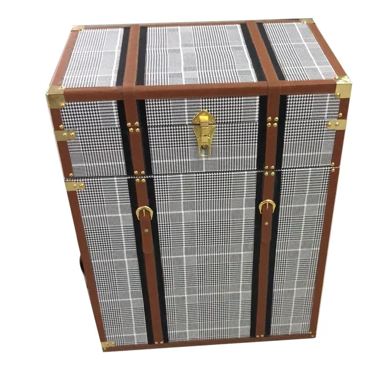 European fashion retro  water   decoration Treasure   cabinet Bedside table A few chest  Black and white  function cabinet