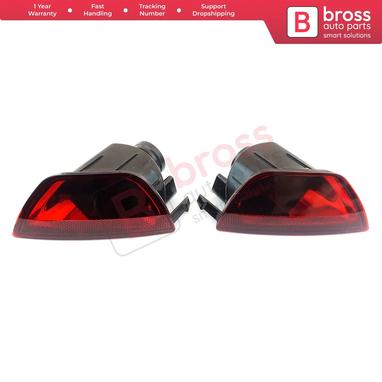 

BSP986 Rear Bumper Tail Fog End Light Lamp Lens Reflector Left Right Sides 265850009R 265600010R for Renault Megane MK3 4/5 Door